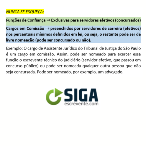 Funções de confiança x cargo em comissão