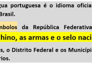 Símbolos da República Federativa do Brasil (art. 13 da CF/88)